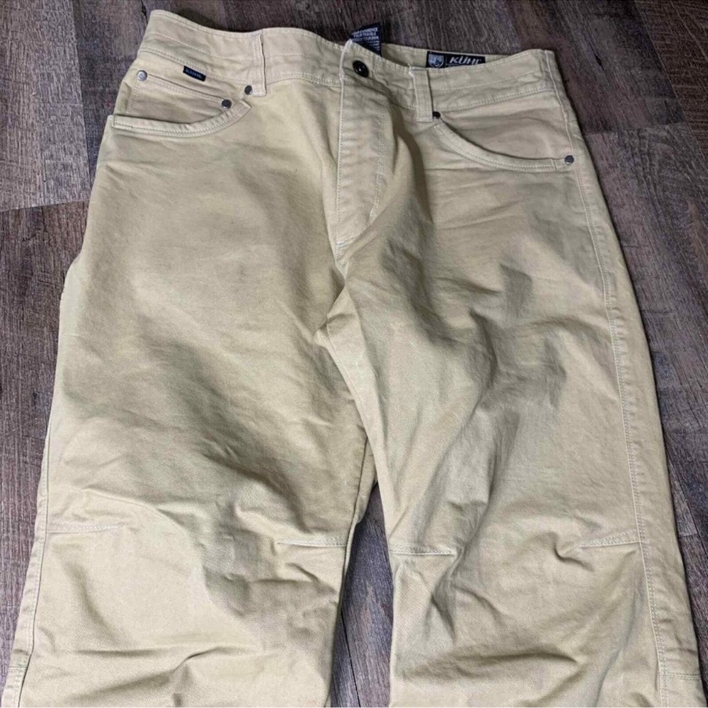 Kuhl Mens Pants Size 34X32 Beige Chino Straight Leg Hiking Outdoors Pockets